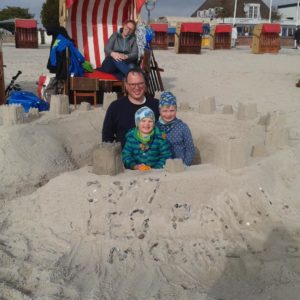 Sandburg bauen Strand
